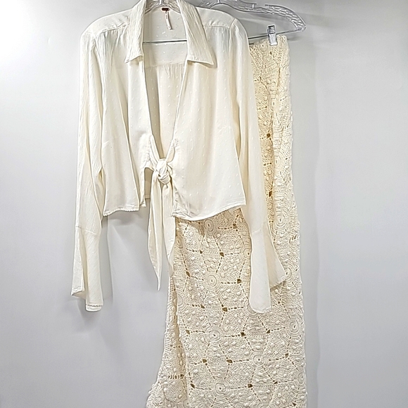 Free People Tavi Crochet Maxi Skirt & Top 2-Piece Set - Picture 15 of 16